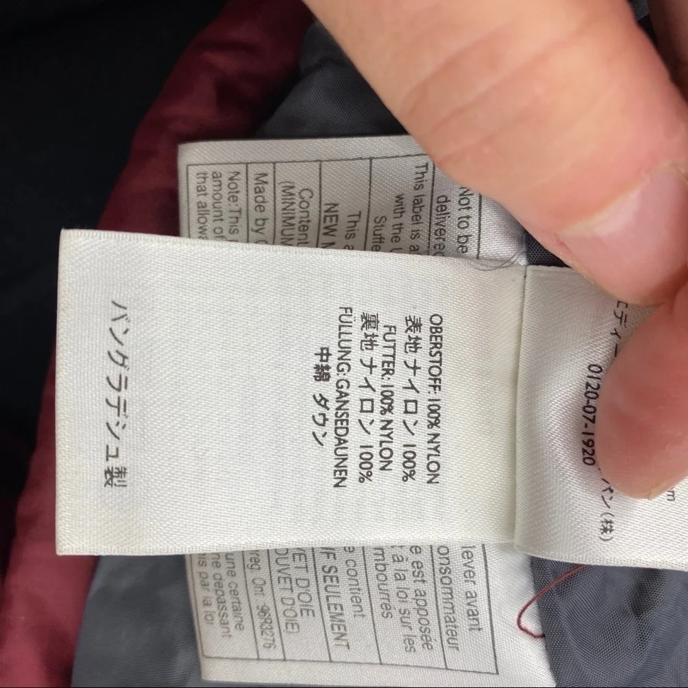 Eddie Bauer goose down hooded puffer jacket L